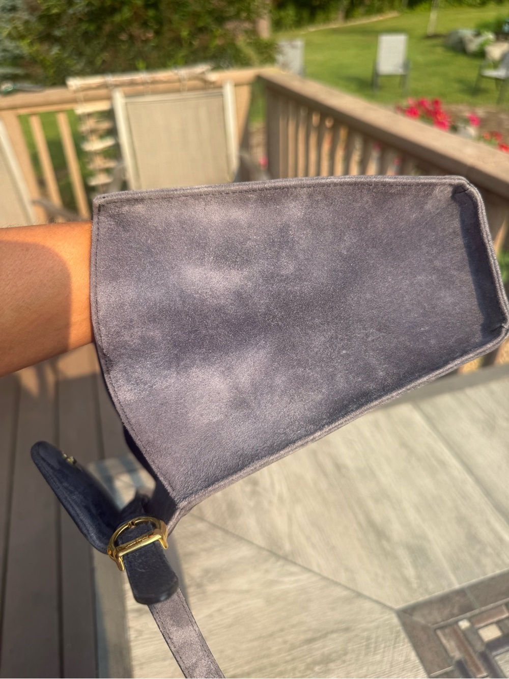EUC Salvatore Ferragamo Vintage Suede 1980's Luxury Taupe Crossbody Bag - Picture 14 of 14